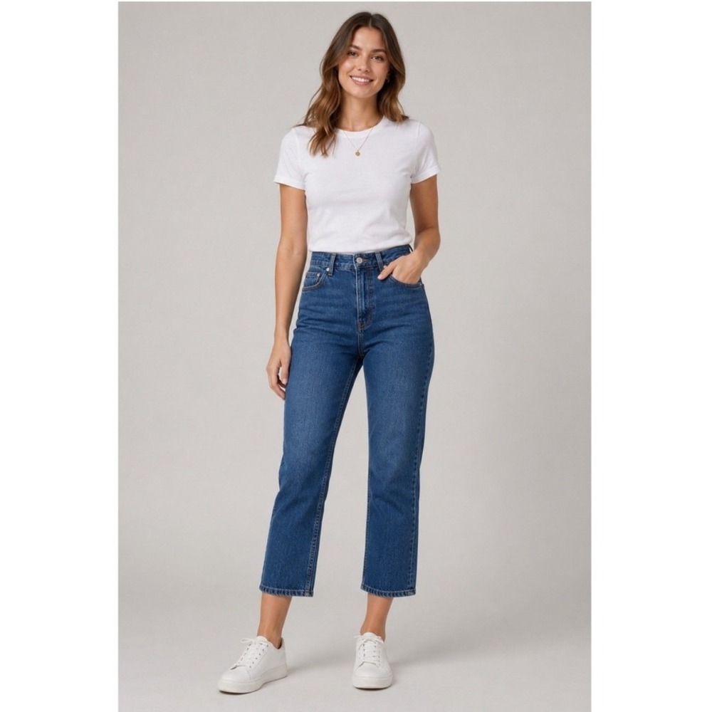 Everlane The Curvy 90s Cheeky Straight Jean Blue Organic Cotton‎ 30 Regular